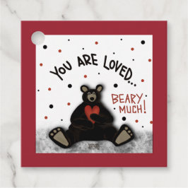 Sie sind Loved Valentine Liebe Bear Favor Tags Geschenkanhänger