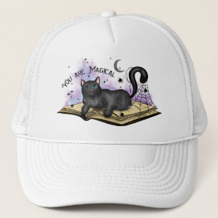 Sie sind magisch - mystisch schwarze Katze und Vin Truckerkappe