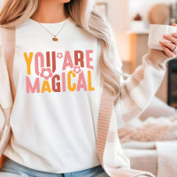 Sie sind Magische Retro Groovy Blume Typografie