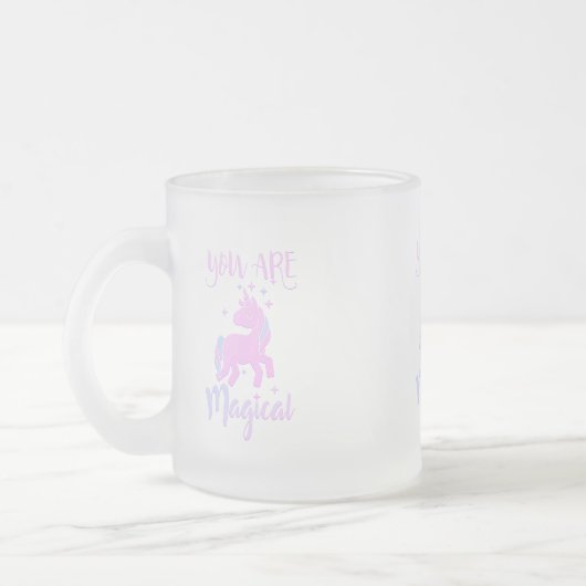 Sie sind magische Unicorn Mattierte Glas-Tasse Mattglastasse (Links)