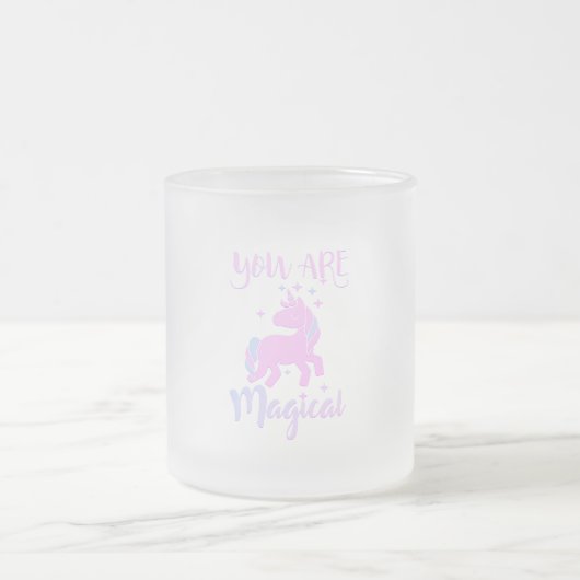 Sie sind magische Unicorn Mattierte Glas-Tasse Mattglastasse (Mittel)