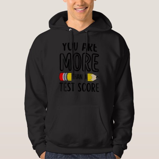 Sie sind mehr als ein Testlehrer-Testtag Hoodie (Vorderseite)