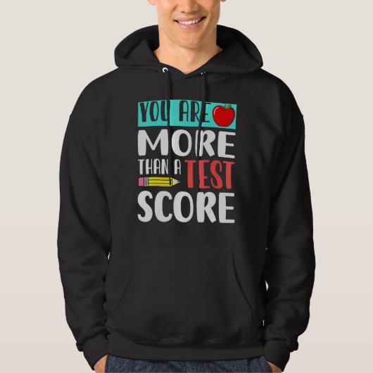 Sie sind mehr als ein Testlehrer-Testtag Hoodie (Vorderseite)