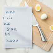 Sie sind mehr wert, als Sie jemals wissen werden Geschirrtuch (Viertel Falte)