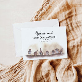 Sie sind mehr wert als spatrow Grußkarte Dankeskarte