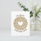 Sie sind mein alles bagel - Funny Valentine Card Postkarte (Stehend Vorderseite)