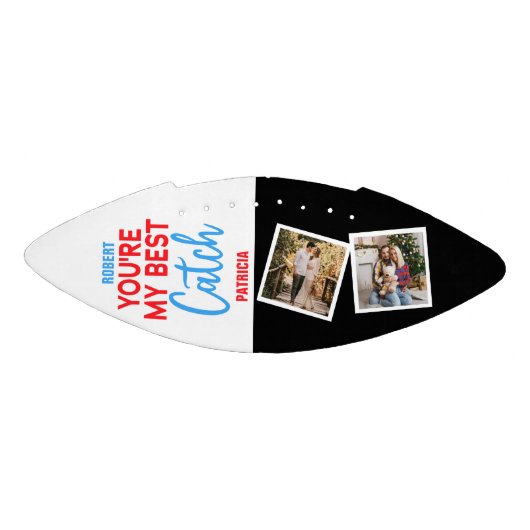 Sie sind mein bester 2-Foto Mr. & Mrs. Couple Name Football (Panel)