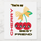 SIE SIND MEIN BESTES FREUND CHERRY WEINETIKETT (Einzelnes Label)