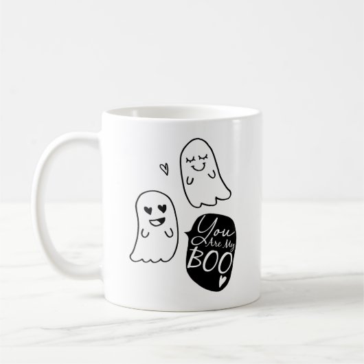 Sie sind mein BOO! | Halloween Geist-Liebe Kaffeetasse (Links)
