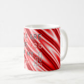 Sie sind mein CSS - rote weiße Wellen Kaffeetasse (VorderseiteRechts)