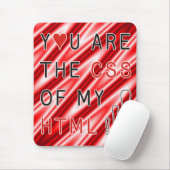 Sie sind mein CSS - rote weiße Wellen Mousepad (Mit Mouse)