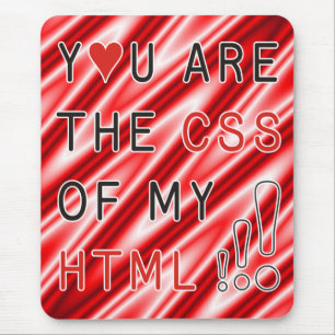 Sie sind mein CSS - rote weiße Wellen Mousepad