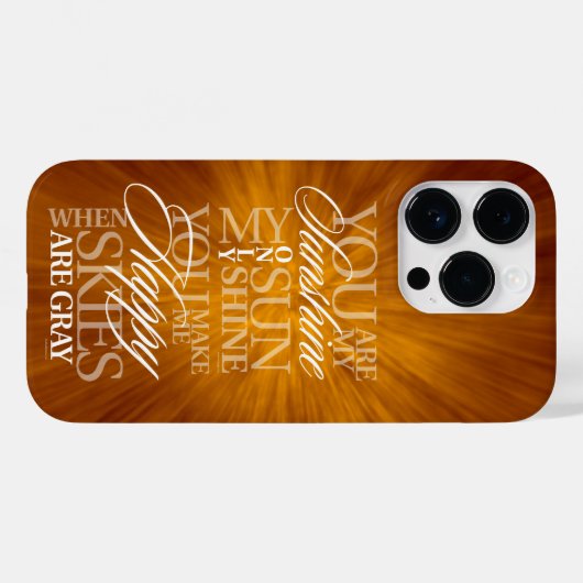 Sie sind mein iPhone-Fall Sunshine Case-Mate iPhone Hülle (Rückseite (Horizontal))