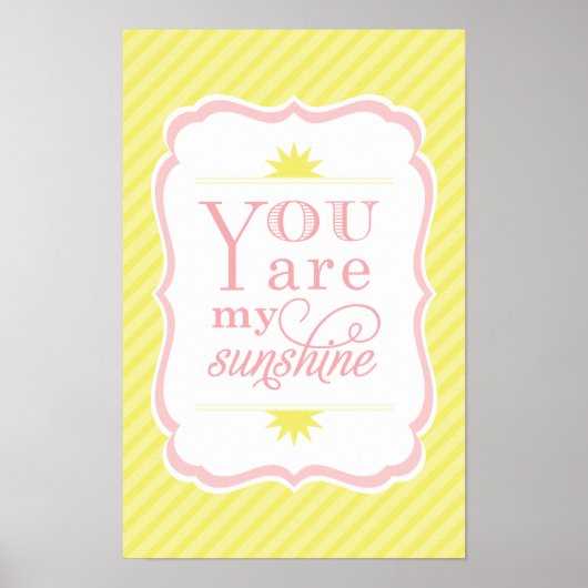 Sie sind mein Kinderzimmer für mein Gelbblütenbaby Poster (Vorne)