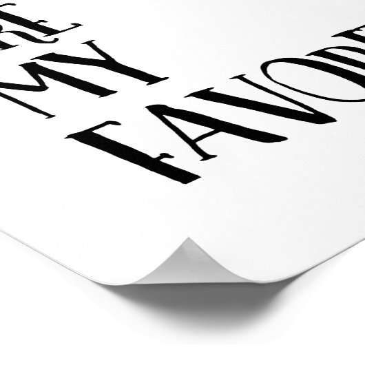 Sie sind mein Lieblingsschriftstellerangebot Poster (Ecke)