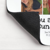 Sie sind mein Sonnenschein 3 Fotos Name Datum Mousepad (Ecke)