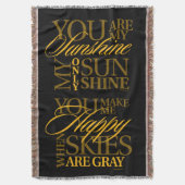 Sie sind mein Sonnenschein Decke (Vorderseite Vertikal)
