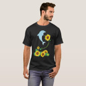 Sie sind mein Sonnenschein-Delphin-Sonnenblumentie T-Shirt (Vorne ganz)