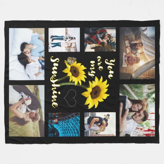 Sie sind mein Sonnenschein-Foto Fleecedecke (Vorderseite (Horizontal))