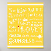 Sie sind mein Sonnenschein - Gelb - Poster (Vorne)