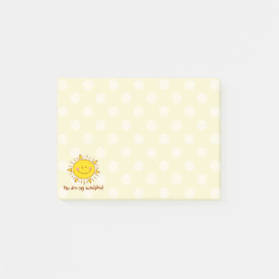 Sie sind mein Sonnenschein-glücklicher niedlicher Post-it Klebezettel