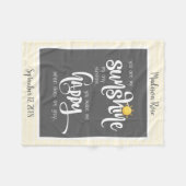 Sie sind mein Sonnenschein, grau/das Gelb, Fleecedecke (Vorderseite (Horizontal))