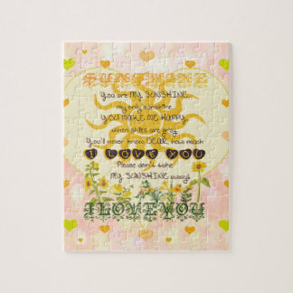 Sie sind mein Sonnenschein-Herz Puzzle