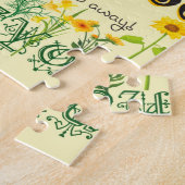 Sie sind mein Sonnenschein im Gelb mit Herzen Puzzle (Seite)