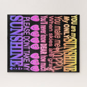 Sie sind mein Sonnenschein in den vibrierenden Puzzle (Horizontal)