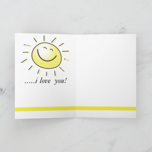 Sie sind mein Sonnenschein Karte (Innenseite)