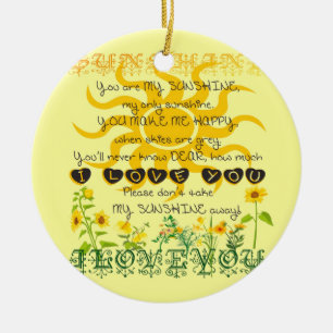 Sie sind mein Sonnenschein… Keramik Ornament
