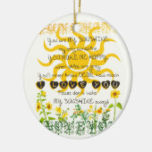 Sie sind mein Sonnenschein Keramik Ornament (Links)