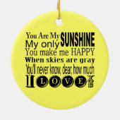 Sie sind mein Sonnenschein-Kleid und Geschenke Keramik Ornament (Hinten)