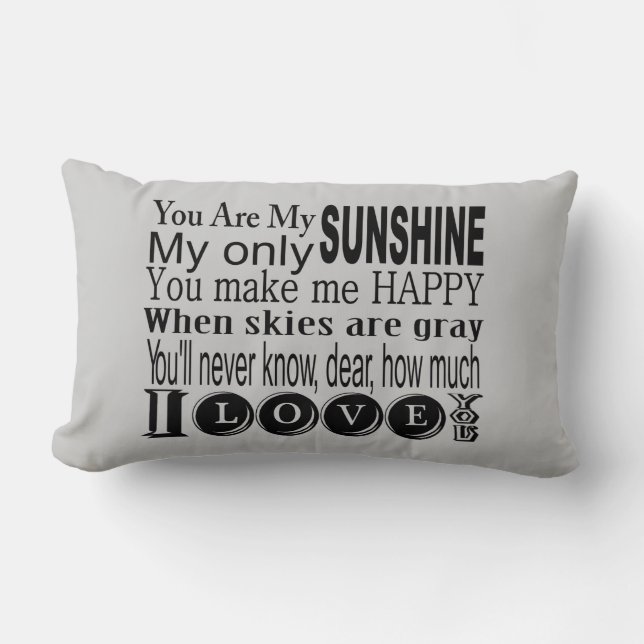Sie sind mein Sonnenschein-Kleid und Geschenke Lendenkissen (Vorderseite)