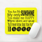 Sie sind mein Sonnenschein-Kleid und Geschenke Mousepad (Mit Mouse)