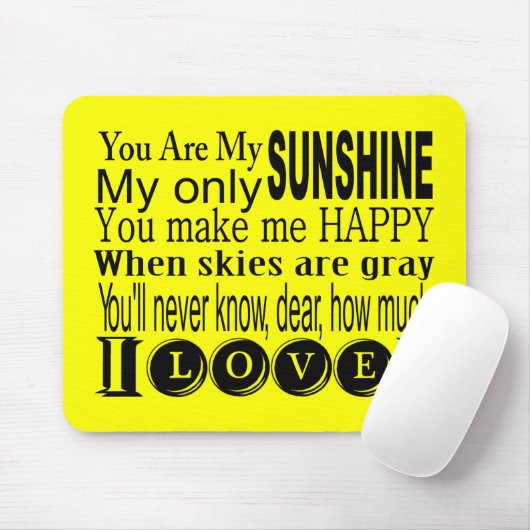 Sie sind mein Sonnenschein-Kleid und Geschenke Mousepad (Mit Mouse)