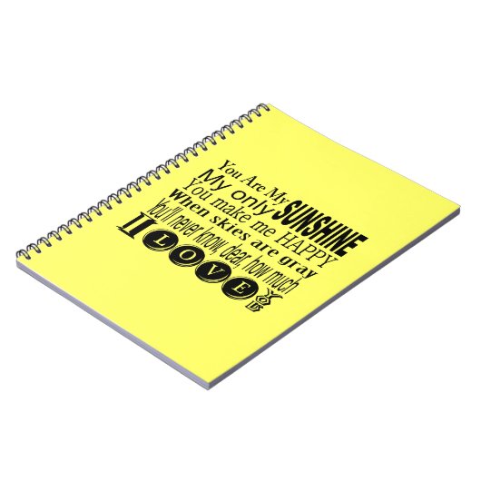 Sie sind mein Sonnenschein-Kleid und Geschenke Notizblock (Linke Seite)
