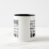 Sie sind mein Sonnenschein-Kleid und Geschenke Zweifarbige Tasse (Mittel)