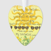 Sie sind mein Sonnenschein mit Blumen im Gelb Ornament (Vorderseite)