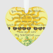 Sie sind mein Sonnenschein mit Blumen im Gelb Ornament (Vorderseite)