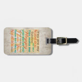 Sie sind mein Sonnenschein Orange/Aquamarin/Creme Gepäckanhänger (Vorderseite horizontal)