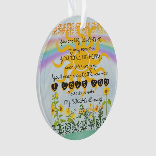Sie sind mein Sonnenschein Ornament (Vorderseite)