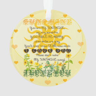 Sie sind mein Sonnenschein Ornament