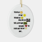 Sie sind mein Sonnenschein - runde Verzierung Keramik Ornament (Rechts)