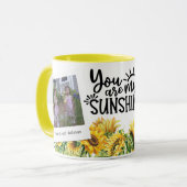 Sie sind mein Sonnenschein - Sonnenblumen - 2 Foto Tasse (Vorderseite Links)