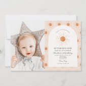 Sie sind mein Sonnenschein Sun Retro Minimal 1. Ge Einladung (Vorderseite)