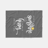 Sie sind mein Sonnenschein, weich Grau Fleecedecke (Vorderseite (Horizontal))