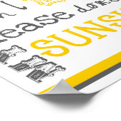 Sie sind mein Sonnenschein - weiß & gelb - Poster (Ecke)