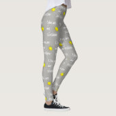 Sie sind mein Sonnenschein (weißer Text auf Grau) Leggings (Rechts)
