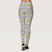 Sie sind mein Sonnenschein (weißer Text auf Grau) Leggings (Rückseite)